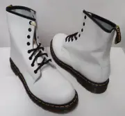 Doc Dr. Marten Air Wair Leather ankle lace up boots white NEW NIB Size Sz 8