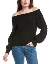 525 America Off-Shoulder Relaxed Wool-Blend Pullover