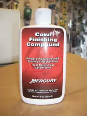 MERCURY BOAT COWL / OUTBOARD COVER / LID FINISHING COMPOUND-REMOVES SCRATCHES