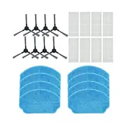 Replacement Filter Side Brush Mop Pads Set Compatible for BR150/BR151 Robot Vacuum Cleaner Accessor
