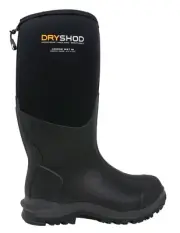 Dryshod Size 8 Legend MXT Hi Black Hard-Working Outdoor Boots LGX-MH-BK