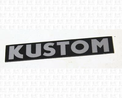 Kustom Peel and Stick Black and Silver Name Plate Badge