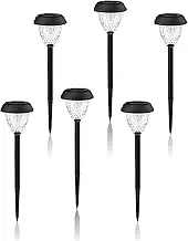943 LED Landscape Lighting, Solar Outdoor Lights Garden Lights for Yard and Lawn,6 Pack of Outdoor Solar Lights with Unique Light and Shadow Effects