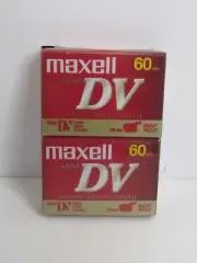 2 Pack Maxell DV 60 Minute Mini Digital Video Cassette New #AL