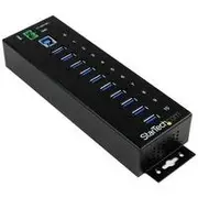 StarTech 10-Port Industrial USB 3.0 Hub, Metal - ST1030USBM