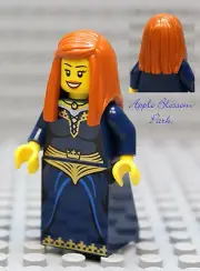 NEW Lego Dark Blue FEMALE MINIFIG - Pirate Castle Kingdoms Princess Girl Dress