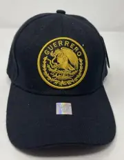 NWT TRENDY APPAREL SHOP MEN'S GUERRERO PATCH SNAPBACK CAP ADJUSTABLE BLACK OS