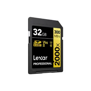 Lexar 雷克沙 Professional 2000x SDHC UHS-II 32G記憶卡 GOLD 系列