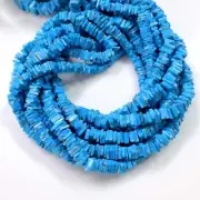 Natural Howlite Turquoise Gemstone Square Shape Heishi Disc Shape Beads 7-8mm