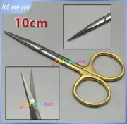 Premium Iris Scissors Straight 10cm Surgical Gold Handle Sharp Dental Instrument