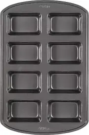 Perfect Results Non-Stick Mini Loaf Pan, 8-Cavity, 15.2 in X 9.5 in X 1.6, Gray