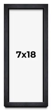 7x18 Shadow Box Frame Black | 1 Inches Deep Real Wood Farmhouse Shadowbox Displa