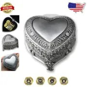 Classic Heart-Shaped Wind-Up Music Box with Gift Box - 'Once Upon a December'