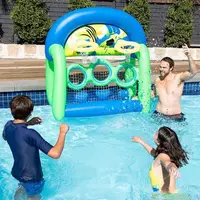 在飛比找蝦皮購物優惠-充氣藍球架戶外泳池充氣水上兒童玩具 投籃娛樂休閒水上玩具
