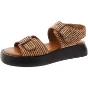 Free People Womens Mandi Tan Slip On Platform Sandals 10 Medium (B,M) BHFO 2403