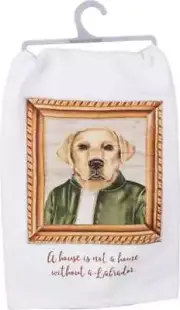 primitive by kathy Dish Towel - Yellow Lab