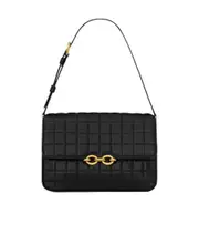 le maillon satchel in quilted lambskin One size black