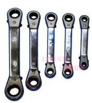 5pcs Metric Offset Ratchet Ring Spanner Wrench 6-17 mm Set