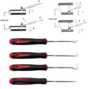Pick & Hook Tool Car Remover Tool Fit For Most Of Car Models Steel & Plastic