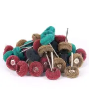 80Pack Mini Abrasive Buff Wheel Grinding Polishing Shank Craft Bit Rotary Tool A