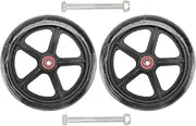 MILISTEN Wheelchair Parts 2pcs 7 Inch Wheelchair Wheels Replacement Universal Small Rollator Walker Wheel Wheelchairs Supplies for Home Shop Black Rollator Replacement Wheel