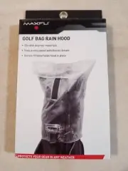 Maxfli durable polymer clear golf bag rain hood easy access panel - NIB