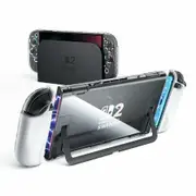 Dockable Case for Switch 2 2025,PC+TPU Grip Protective Cover Accessories Compatible with Switch 2 Console & Joy-Con Controller,Split Design