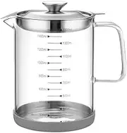 Multifunction Oil Filter Pot, Glass Oil Strainer Container with Strainer, Filter Filter Pot Oil Oil Oil Glass