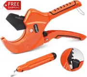 HORUSDY 2-1/2" Ratchet PVC Pipe Cutter for PEX,PVC,PPR and Plastic Hoses, SK5 St