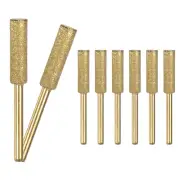 8-Pack 7/32 Inch Titanium Plated Diamond Chainsaw Sharpener [3mm Gold]
