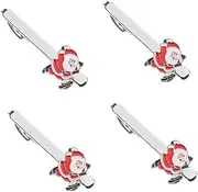 [OATIPHO] Christmas Tie Clip Tie Clips for Men Holiday Stocking Stuffers Men Tie Clasp Elegant Tie Clips Classic Tie Clip Mens Tie Clip Silver Mens Suit Tie Accessories Pin for Clothes Alloy