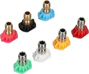 High Pressure Water Gun Nozzle 1/4 Inch 7 Colors Fan Shaped Pressure Washer Spray Nozzle