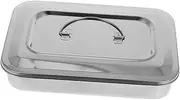 Ipetboom Stainless Steel Box with Square Lid Durable Storage Tray for Nail Tools Beauty Instruments and Jewelry Easy to Clean and Practical for Salon