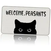 Welcome Peasants Cats Door Mat Welcome Doormat with Anti-Slip Rubber Back (30