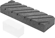 Dual Grit Coarse/Fine Flattening Stone Set - Two Sharpening Flattener - Whetstone Fixer with Grooves