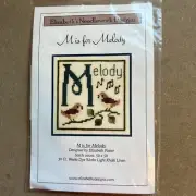 Elizabeth's Needlework Designs KIT Monogram M Is For Melody Singing Birds NEW