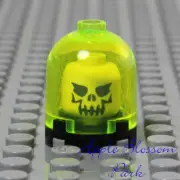 NEW Lego White SKELETON SKULL Halloween Monster Yellow Display Case Minifig Head