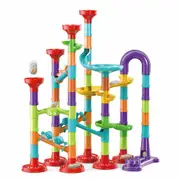 113PCS Elevator Marble Run Race Learning Toy Games Block Super Fun Deluxe
