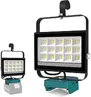 Portable Cordless LED Work Light for Makita 18V Battery, 60W 4500LM Flood Lights,Battery Lights with USB and Type C Charging,Ideal for Jobsite, Garage, Camping, Emergency(2 Modes & No Battery)