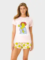 Shrek Clothes & Merchandise Women's Elasticated Waist Shrek Pyjama Set, Pink, Size 8