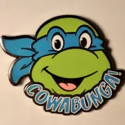 Teenage Mutant Ninja Turtles TMNT Leonardo Cowabunga Enamel Pin Official Badge