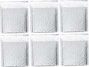 KALLORY 28 Pcs Shockproof Packaging Bag Film Packaging Envelopes Dust Bubbles Metallic Padded Mailer Shipping Clear Tape Boxes Package Waterproof Logistic Express Bag Silver