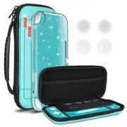DLseego Switch Lite compatible bag set (storage bag *1 + glitter TPU cover + gla