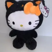 Hello Kitty Cracker Barrel Exclusive Halloween Black Cat 10” Plush NWT Free Ship