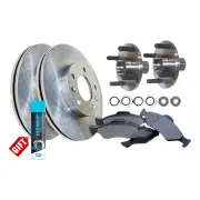 Front Wheel Bearing Hub Assembly + Brake Rotor Pad Kit for Toyota Corolla AE101