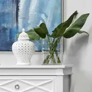 Luxe Living Minx Temple Jar in White