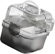 Hamster Cage with Water Bottle Enclosure Hamster Habitat for Bunny Squirrel Rat Small Animals, White
