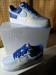 Nike air Force 1 Low Custom Designed One Of A Kind Blue And White