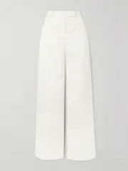 [SASUPHI] SASUPHI - + Net Sustain Andrea Wool And Silk-blend Wide-leg Pants - Ivory - IT42 IT 42 Ivory