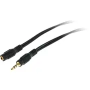 PRO2 LA1063 2M 3.5Mm Plug To Socket Stereo Extension Lead 3.5Mm Stereo Plug To 3.5Mm Stereo Socket